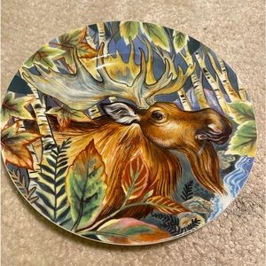 Fitz And Floyd High Sierra Bone China Moose Salad Plate